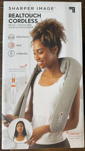 Sharper Image 843479153057 Realtouch Shiatsu Neck And Shoulder Cordless Massager New-in-box