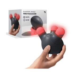 Sharper Image 843479167740 Black Powerful Mini Handheld Compact Massager With Light-up Glow