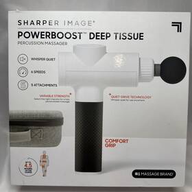 Sharper Image 843479185089 Powerboost Deep Tissue Pro Massage Gun With 5 Attachments Sealed
