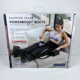Sharper Image 843479186598 Powerboost Boots Air Compression Leg Massager Size Small / Medium