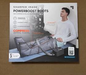 90644079 Sharper Image Powerboost Boots Air Compression Electric Leg Massager 25 Inch -31 S/m
