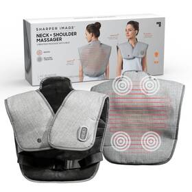 94727042 Sharper Image Heated Neck And Shoulder Massager Wrap