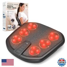 Sharper Image B0d9kymw35 Shiatsu Foot Back Massager Heat Washable Cover Portable Kneading