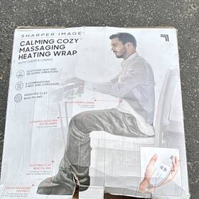 Sharper Image F6m0061 Calming Cozy Heated Vibration Wrap Foot/legs Remote Gray