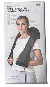Sharper Image Neck Shoulder Shiatsu Massager With Heat Therapy And Arm Straps