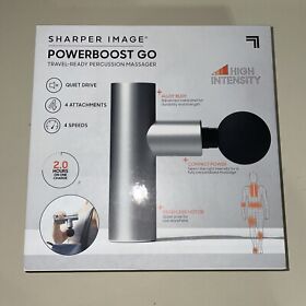 Sharper Image Powerboost Go Deep Tissue Travel Percussion Massage New Open Box