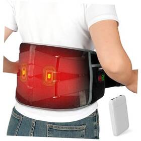K9224 Shenzhen Yicaiwangluo Technology Co. Ltd Cordless Heating Pad With Massager For Back Pain Relief Portable Lower Black