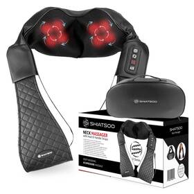 Shiatsoo 724994001620 Neck And Back Massager Professional Grade Soothing Warmth De