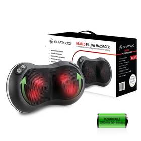 Shi-33-rb Shiatsoo Neck Back And Lower Massager With Heat Shiatsu Heated Pillow