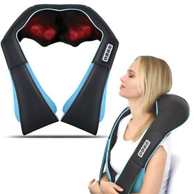 Shiatsu Shoulder Neck And Back Massager Pillow With Heat Deep Kneading Cushion