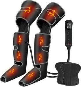 Shine Well 313103510599 Leg Massager With Heat And Compression For Circulation 3 Mode