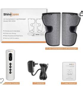 Sw-023a Shine-well Air Compression Leg Massager New Open Box