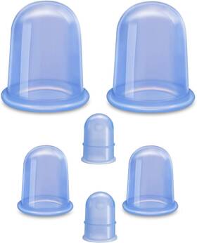 Shkiby Inc. 744759348029 Silicone Cupping Therapy Sets 6-pc Kit - Included 2 Pcs Facial Suction Cups A