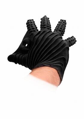 Fst003blk Shots Pleasure Fister Textured Fisting Silicone Glove Water Proof Stretchy