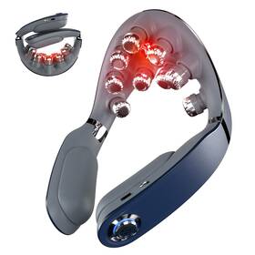 Skg 860013428112 Foldable Neck Massager For Pain Relief Deep Tissue Vibration Cordless Travel