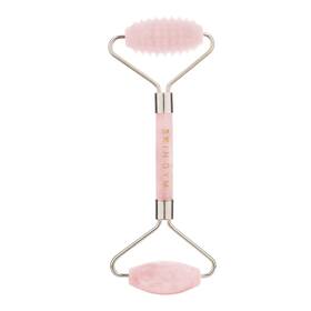 Skin Gym 850020271474 Rose Quartz 2d Texturized And Smooth Roller Massager For Wrinkles Fine Li