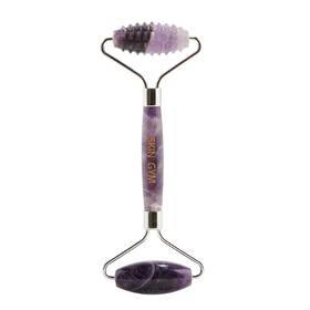 Skin Gym 855331008610 Amethyst 2d Texturized And Smooth Roller Massager For Wrinkles Fine Lines