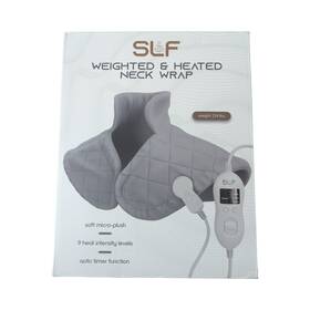 94693239 Slf Bbo Weighted And Heated Neck Wrap 2.14 Lb Gray 9 Heat Levels Auto Timer Ob