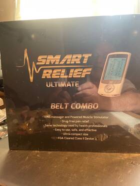 1020 Smart Relief 856959005074 Ultimate Belt Combo Ems Pulse Massager Tens Open Box