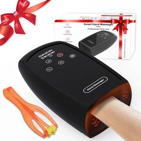 S268 Smart Hand Massager With Compression And Heating For Arthritis Carpal Tunnel Black
