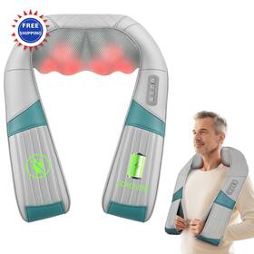 Sl-655 Snailax 641837953451 Cordless Neck Massager Rechargeable Shiatsu Back 4d Knead Shoulder Portable