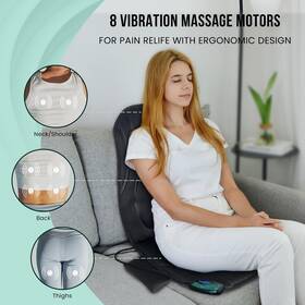 Sl-222 Snailax 725414303201 Vibration Back Massager With Heat Seat 8 Vibrating Moto