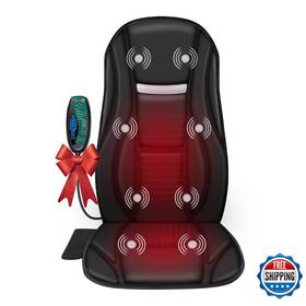 Snailax B0c1zd9py6 Vibration Back Massager Heat Seat 8 Vibrating Motors 5 Modes
