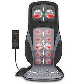 Sl-234u Snailax Shiatsu Back Massager With Heat -deep Kneading Massage Chair Pad
