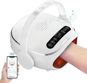 Sl-423-app Snailax Hand Massager With Heat Cordless Bluetooth Speaker App Ctrl White Noise