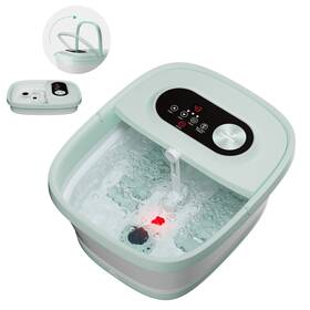 Sl-5406grn Snailax Foot Soak Tub Spa With Heat Massager Bubble Red Light Pedicure Gift
