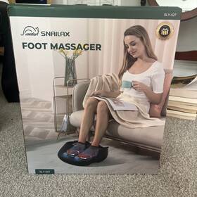 Sly-527 Snailax Shiatsu Foot Massager With Heat Deep Kneading Air Compression Black