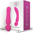 Something Sexy Double Delight Wand Massager Dual Opposing Tips With 3 Speeds 7 Powerful Pat 076956145898