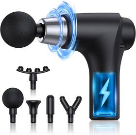 Sorudel 445041721768 Massage Gun Deep Tissue Percussion Muscle Massager Pain Relief 6 Speed 5 Heads B