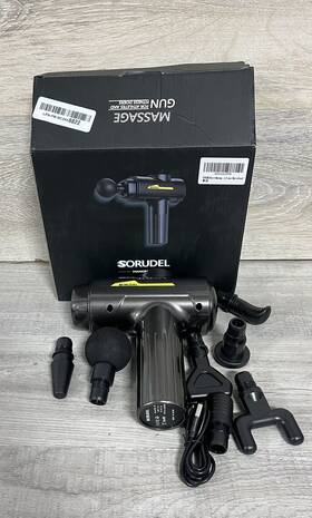 Sorudel 711181420081 Massage Gun Deep Tissue For Pain Relief With 7 Heads 6 Speeds