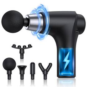 B0cnzq3fzr Sorudel Deep Tissue Massage Gun Back Pain Relief 5 Heads 6 Speeds Black