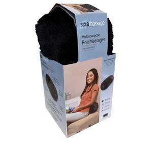 Spa Massage 015191340217 Multi Purpose Roll Massager Faux Fur Luxurious Black Cushion