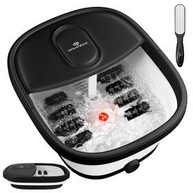 Ktr-4015 Spa4pieds 2025 Collapsible Foot Spa Bath Massager With Bubbles Red Light 8 Shiatsu Ma
