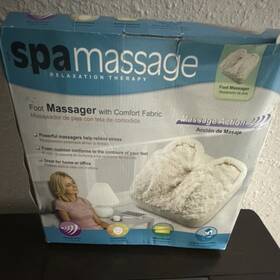 Spamassage Sf018 Vibrating Foot Massager Comfort Fabric White Corded Electric