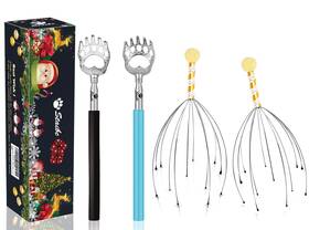 4332499817 Staibc Stocking Stuffers 2-pack Bear Claw Telescopic Back Scratcher Plus Head