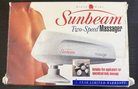 1854-8 Sunbeam Two-speed Massager 5 Attatchments Model - Body Massage Works