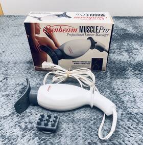 60461-000 Sunbeam Muscle Pro Linear Massager With 2 Attachments Tested
