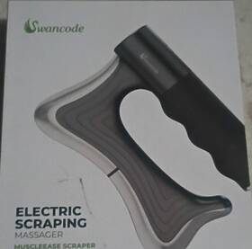 B5z7-166m Swancode Cordless Electric Scraping Massager Scraper Black Lsrn