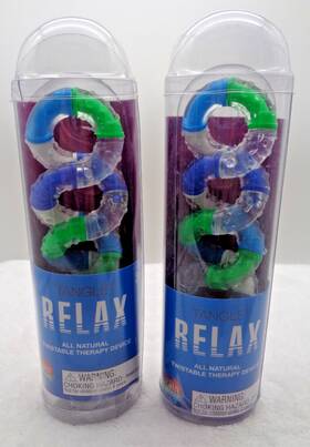 Tangle Therapy 723459088060 2 Pk Relax Twistable Stress Relief Fidget To Focus Pocket Size