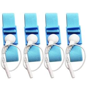 Tcfafa 042095906228 Adjustable Estim Wrist Strap Components 4pcs Blue Stim Loops White Wires