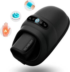 0162 Techbody Hand Massager With Heat And Compression For Arthritis Kneading Rollers 6 Levels
