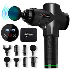 Tekdep00 30 Speed Massage Gun Percussion Massager Deep Tissue Muscle Vibrating 8 Heads
