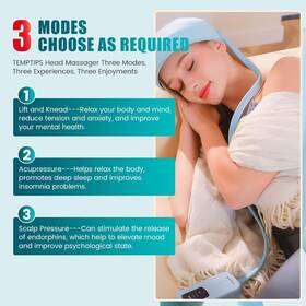 Jk-02 Temptips Head Massager Scalp Rechargeable Airbag For And Headaches