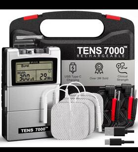 Dt7304 Tens 7000 Rechargeable Unit Muscle Stimulator Back Pain Relief 4 Elect