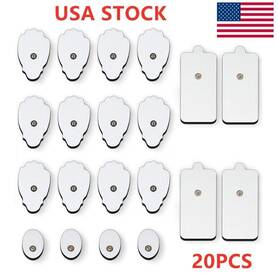 Sv-10pk-lg Tens 20x Electrode Pads Large Snap Replacement For Pulse Massager