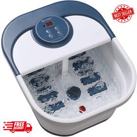 Tenswa 711181968071 Collapsible Foot Spa Bath Massager With Heat Bubbles Pedicure 8